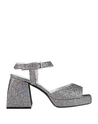 NODALETO Sandals Silver Textile fibres