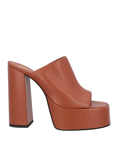 GIAMPAOLO VIOZZI Sandals Brown Leather