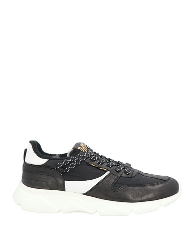 PANTOFOLA D'ORO Sneakers Black Calfskin, Textile fibers