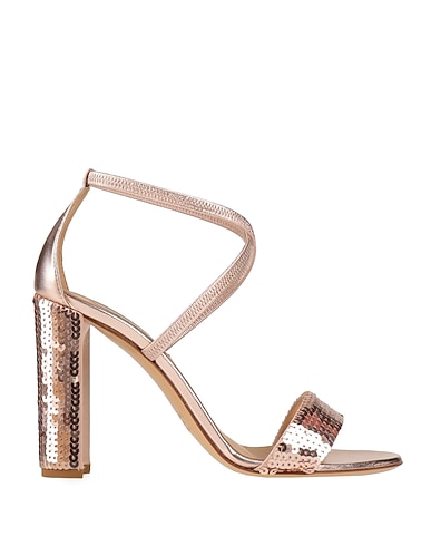 NINALILOU Sandals Leather, Textile fibres