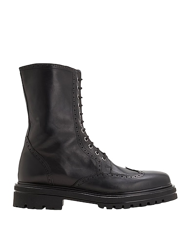 8 by YOOX Ankle boot LEATHER HIGH BOOTS
 Black 100% Calfskin