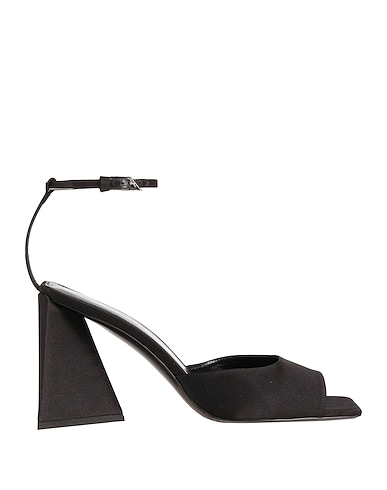 THE ATTICO Sandals Black Textile fibers