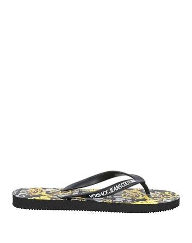 VERSACE JEANS COUTURE Flip flops Black Rubber