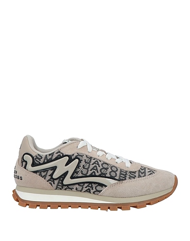 MARC JACOBS Sneakers Beige Leather, Textile fibers