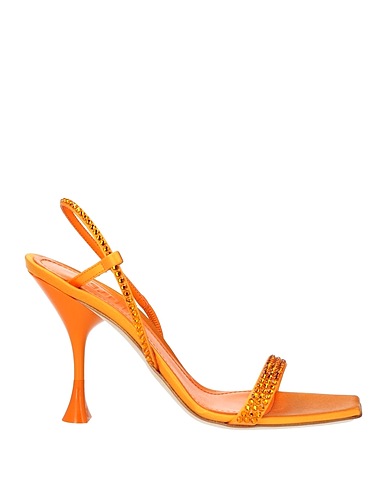 3JUIN Sandals Orange Textile fibers