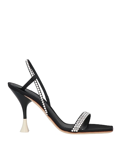 3JUIN Sandals Black Textile fibers