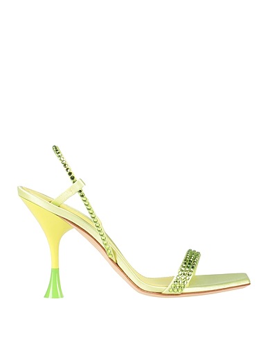 3JUIN Sandals Light green Textile fibers