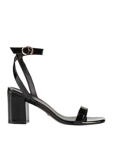 STUART WEITZMAN Sandals Black Leather