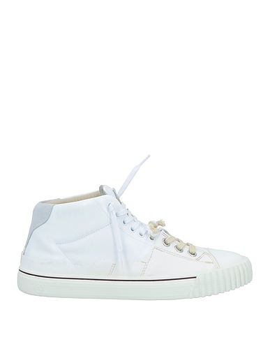 MAISON MARGIELA Sneakers White Leather, Textile fibres
