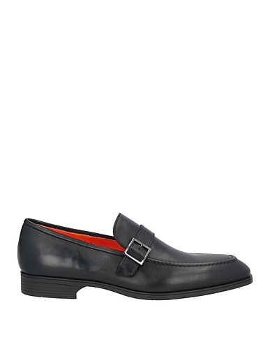 SANTONI Loafers Black Leather