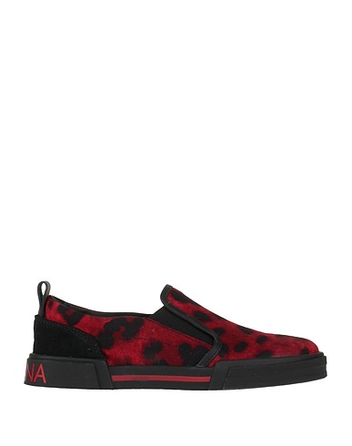 DOLCE&GABBANA Canvas trainers  Red 60% Cotton, 37% Calfskin, 3% Elastane