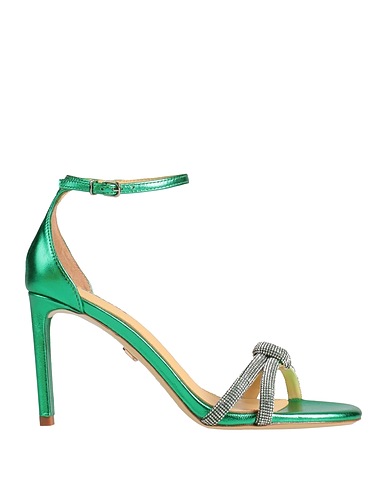 LOLA CRUZ Sandals Green Leather