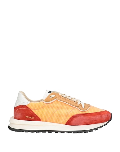 HIDNANDER Sneakers Orange Textile fibres, Leather