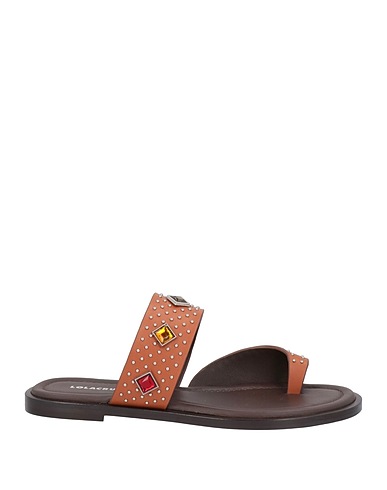 LOLA CRUZ Flip flops Brown Leather