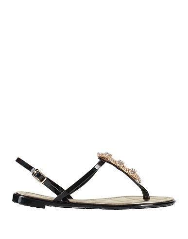 LORIBLU Flip flops Black Synthetic fibers