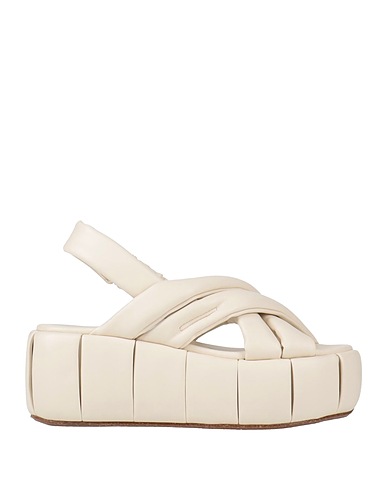 THEMOIRÈ Sandals Off white Textile fibers