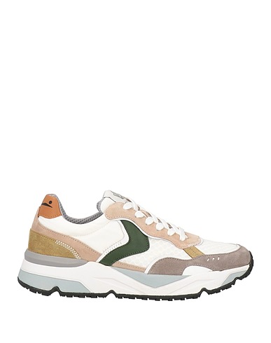 VOILE BLANCHE Sneakers Taupe Leather, Textile fibres