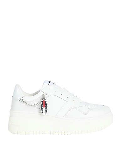 TOMMY JEANS Sneakers Blanco 93% Cuero, 7% Poliuretano