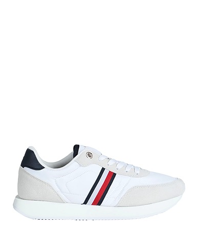 TOMMY HILFIGER Sneakers White 100% Polyester, Leather