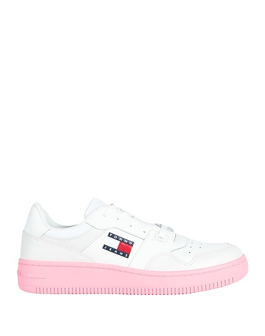 TOMMY JEANS Sneakers Off white 96% Leather, 4% Polyester