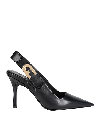 FURLA Pump FURLA SIGN SLINGBACK T.90
 Black 90% Leather, 10% Polyester