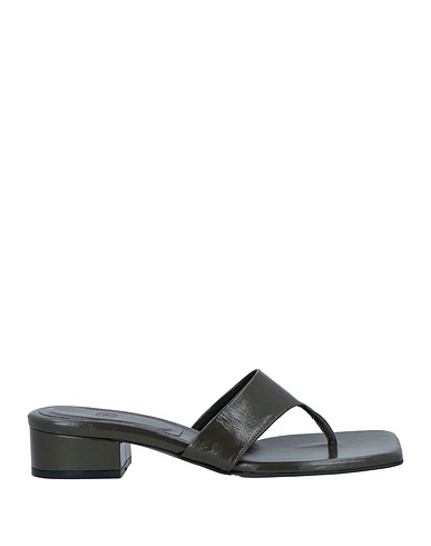 BLOSSOM Flip flops Dark green 100% Cow leather