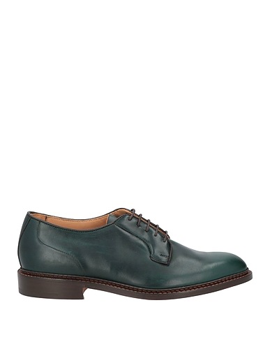 TRICKER'S Laced shoes Dark green Leather
