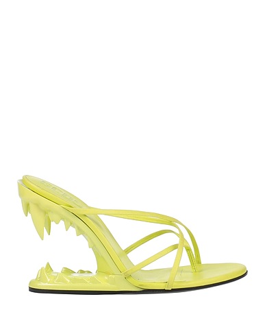 GCDS Flip flops Lime green Textile fibers