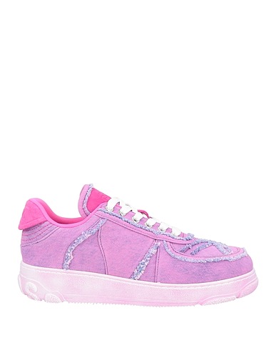 GCDS Sneakers Mauve Leather, Textile fibers
