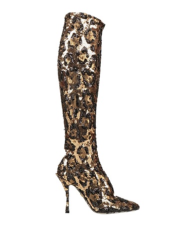 DOLCE&GABBANA Boots Gold Textile fibers