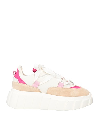 AGL Sneakers Off white Leather, Textile fibres