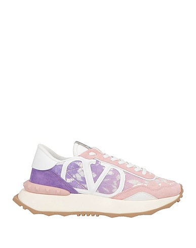 VALENTINO GARAVANI Sneakers Pink Leather, Textile fibres