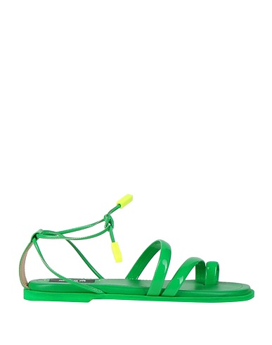 MSGM Flip flops Green Leather