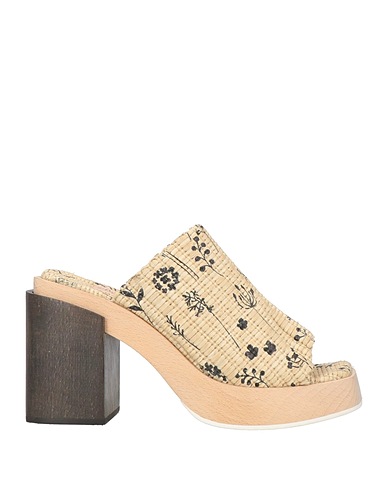 AGL Mules and clogs Beige Natural raffia