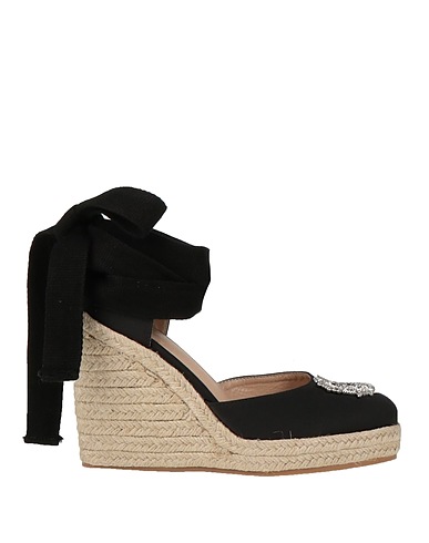GAëLLE Paris Espadrilles Schwarz Gewebefasern