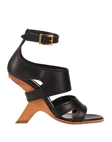 MCQUEEN Sandals Black Leather
