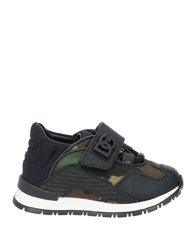 DOLCE&GABBANA Sneakers Black 55% Calfskin, 29% Cotton, 13% Polyamide, 3% Elastane