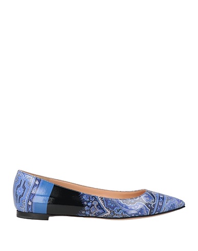 GIANVITO ROSSI for ETRO Ballet flats Blue 100% Synthetic fibers