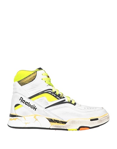 MAISON MARGIELA x REEBOK Sneakers Lime green Leather, Textile fibers