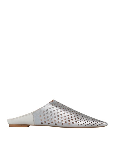 ZINDA Mules and clogs Silver Leather