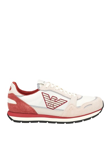 EMPORIO ARMANI Sneakers Burgundy Cow leather, Polyester