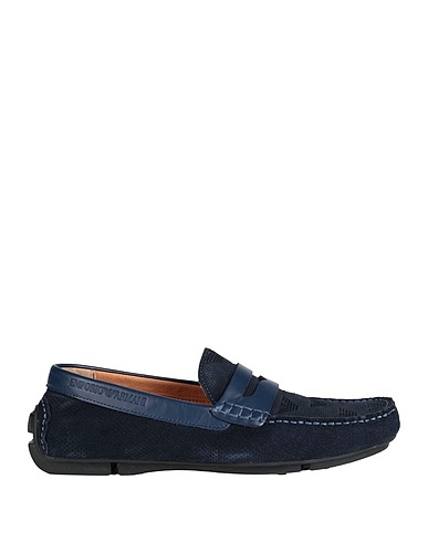 EMPORIO ARMANI Loafers Navy blue Leather