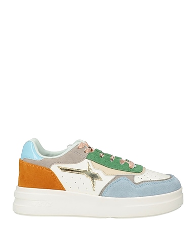 W6YZ Sneakers Himmelblau Leder, Gewebefasern