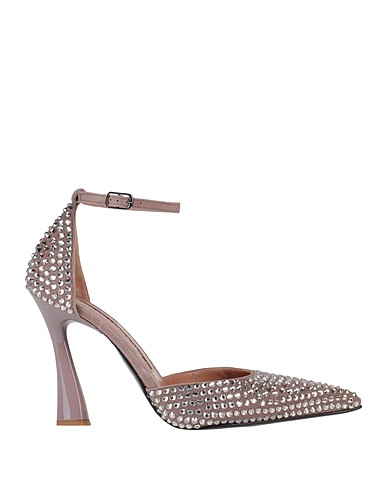 EDDY DANIELE Pump Light brown Leather, Swarovski® Crystal
