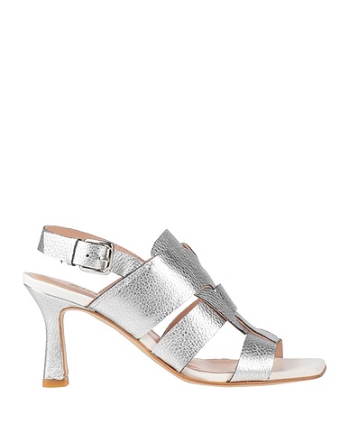 ZINDA Sandals Silver Leather