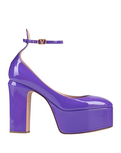 VALENTINO GARAVANI Pumps Violett Leder