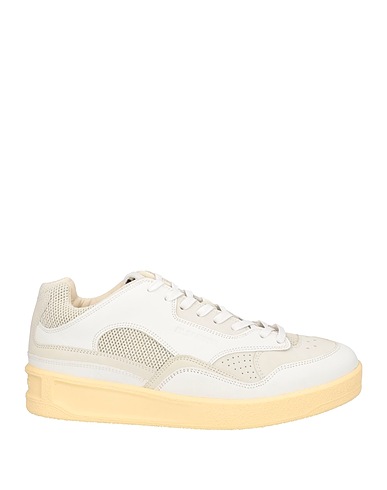 JIL SANDER Sneakers White Bovine leather, Leather