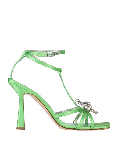 ALDO CASTAGNA Sandals Light green Textile fibres