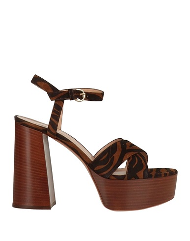 GIANVITO ROSSI Sandals Brown Leather