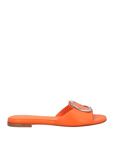 SANTONI Sandals Orange Leather